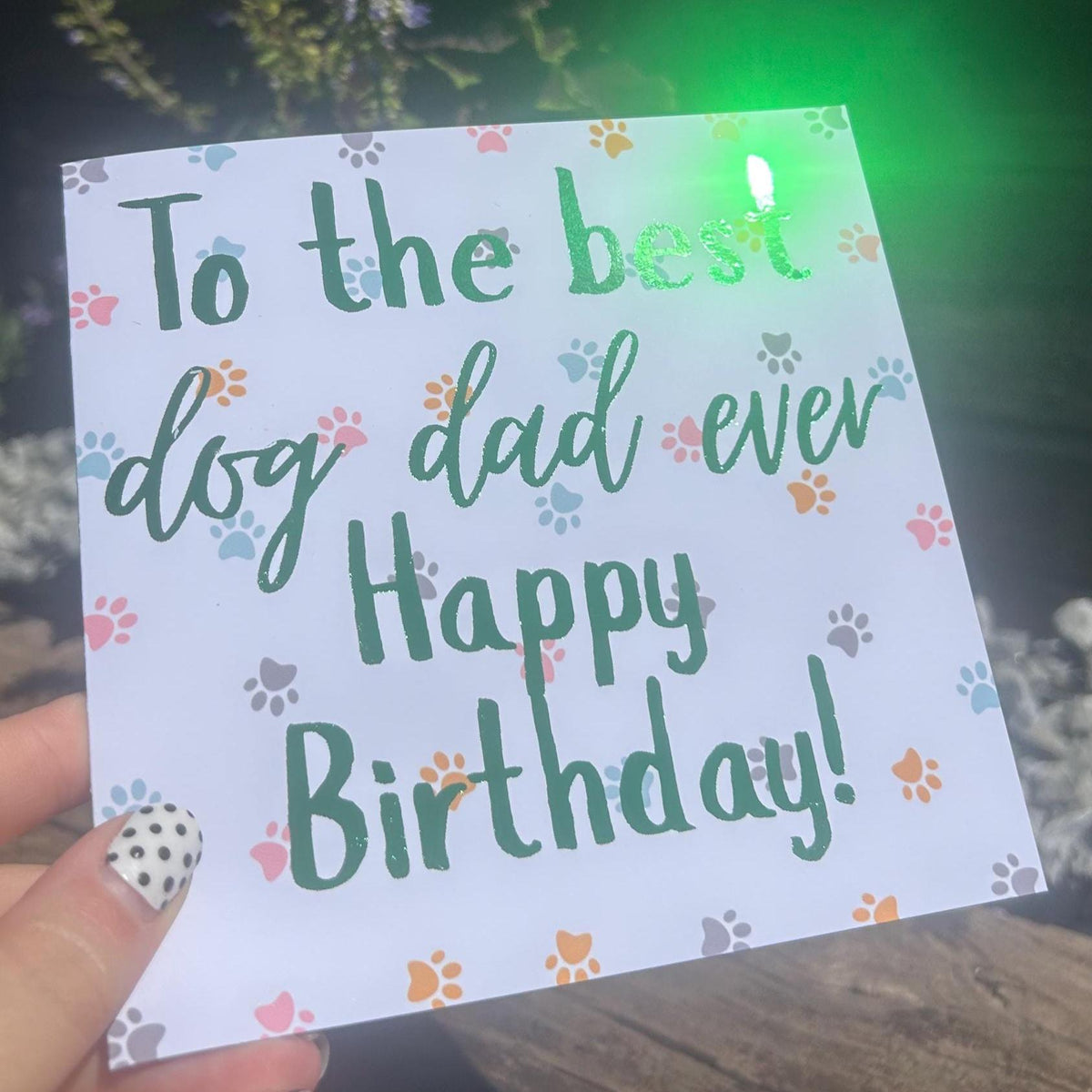 Dog Cat Mum Dad Pet Birthday Card, Celebration Greeting, Personalised Foiling Option