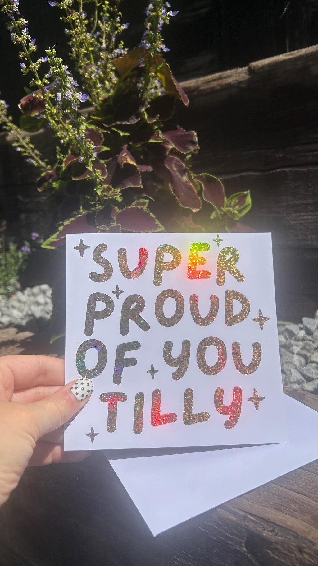 Super Proud of You Card, Congrats, Congratulations, Hand-Illustrated Celebration Greeting, Personalised Foiling Option