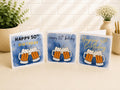 Hand-Illustrated Beer Birthday Card, Personalised Foiling Celebration Greeting (Any Age)