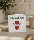 You're Fab Thank You Card, Hand-Illustrated Celebration Greeting, Personalised Foiling Option, Teacher, TA
