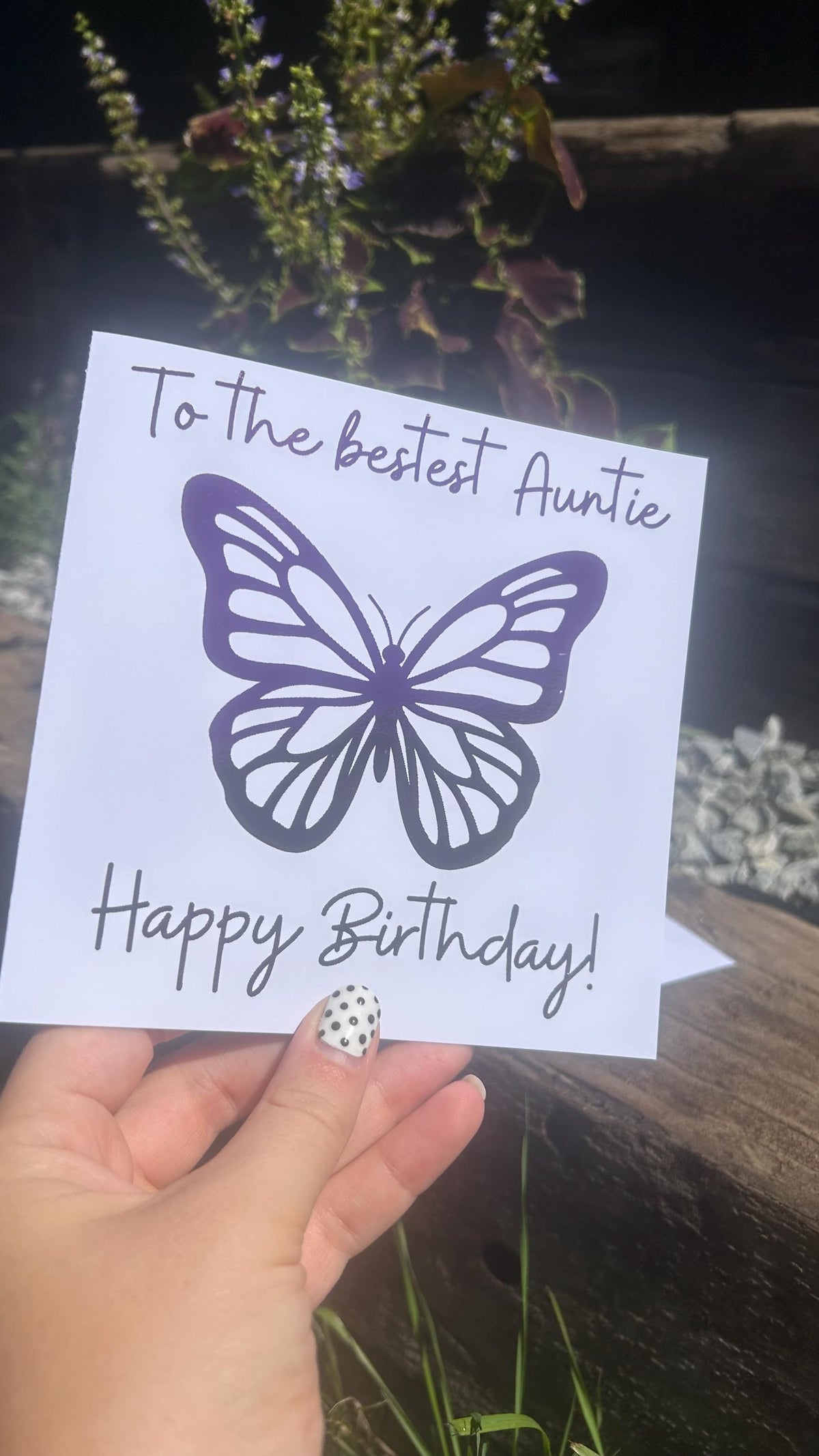 Hand-Illustrated Butterfly Birthday Card, Personalised Foiling Celebration Greeting (Any Age)
