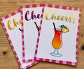 Cheers Cocktail A4 Foiled Art Print, Unframed, Poster, Home Decor