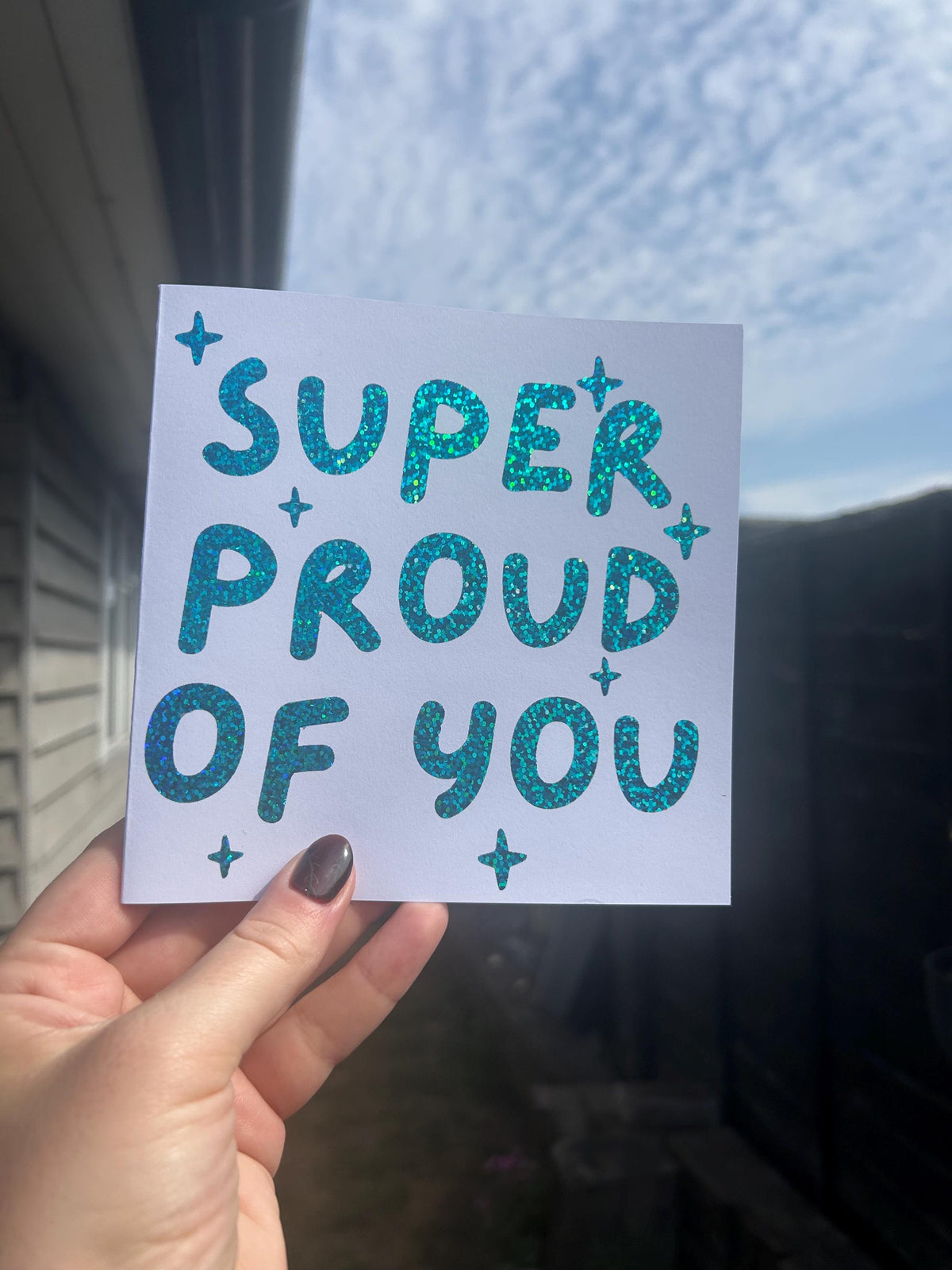 Super Proud of You Card, Congrats, Congratulations, Hand-Illustrated Celebration Greeting, Personalised Foiling Option