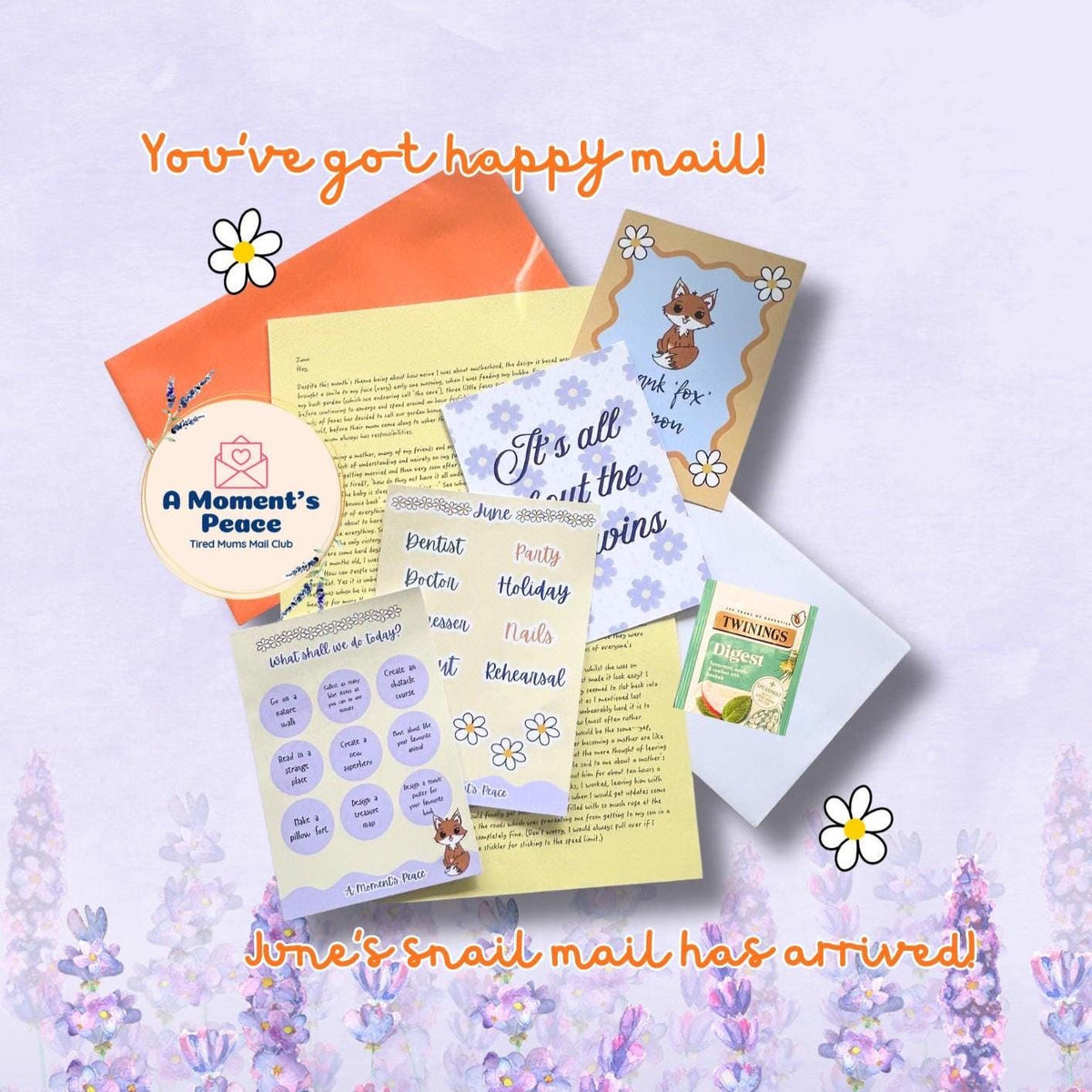 Snail Mail Club, Letter subscription service for Mums - June 2026