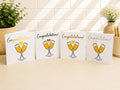 Champagne Glasses Congratulations Card, Congrats, Hand-Illustrated Celebration Greeting, Personalised Foiling Option