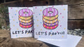 Party Rings Birthday Card, Hand-Illustrated Celebration Greeting, Personalised Foiling Option