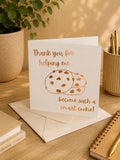 Smart Cookie Thank You Card, Hand-Illustrated Celebration Greeting, Personalised Foiling Option